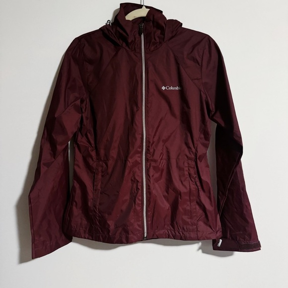Columbia - Dark Red Rain Jacket - Picture 2 of 5